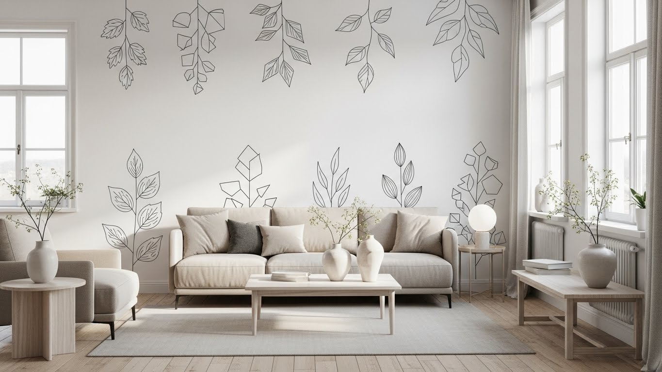 24 Minimal Line Art Wall Paint Ideas for Elegant Interiors