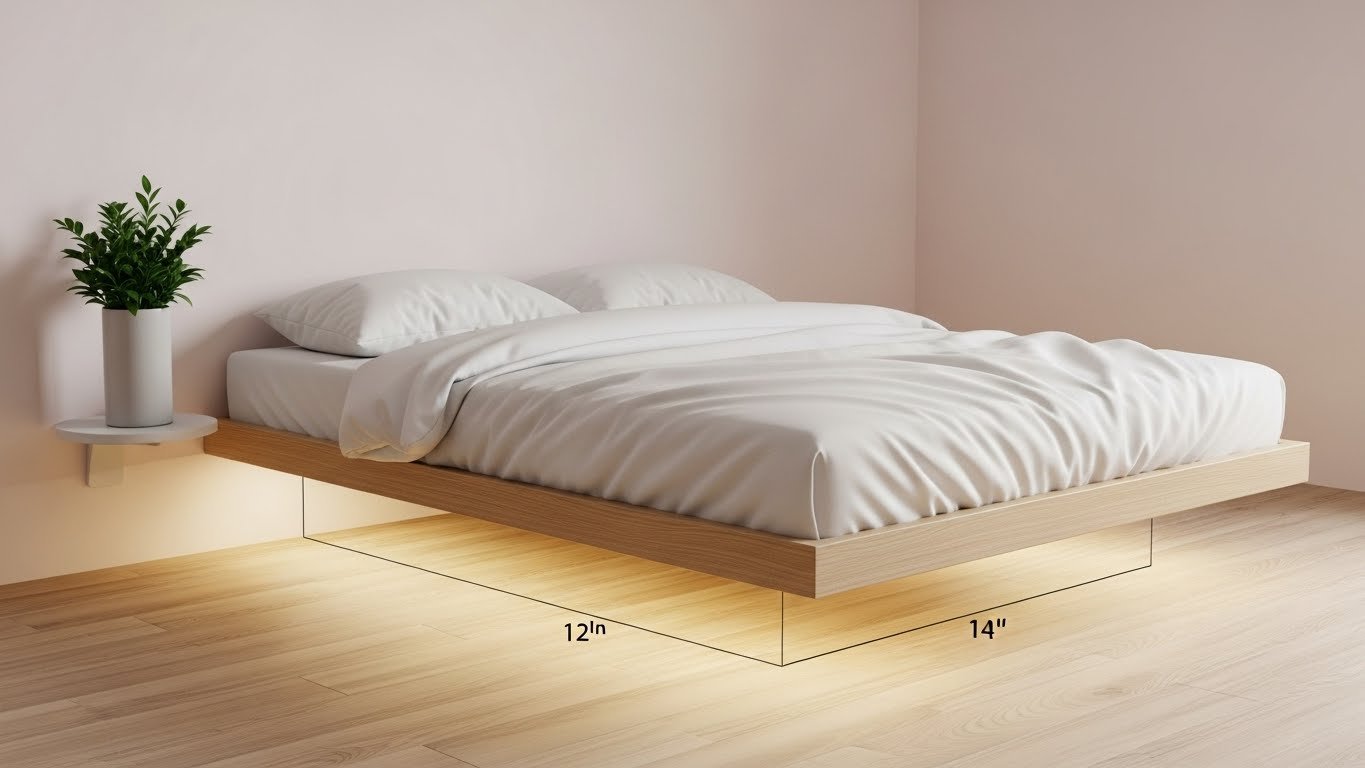 27 Floating Bed Frame Ideas That Look Sleek & Futuristic
