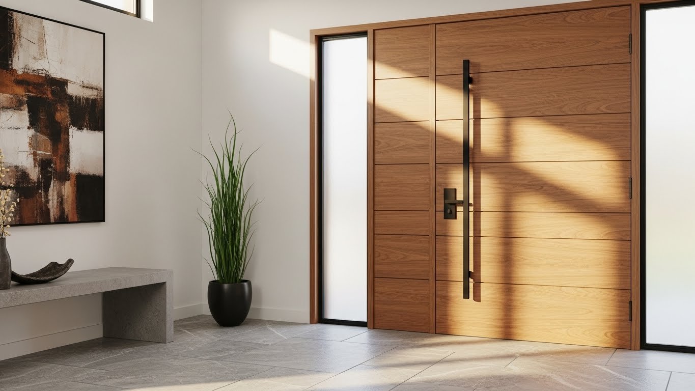 27 Veneer Door Design Ideas That Add Texture & Elegance to Any Entryway