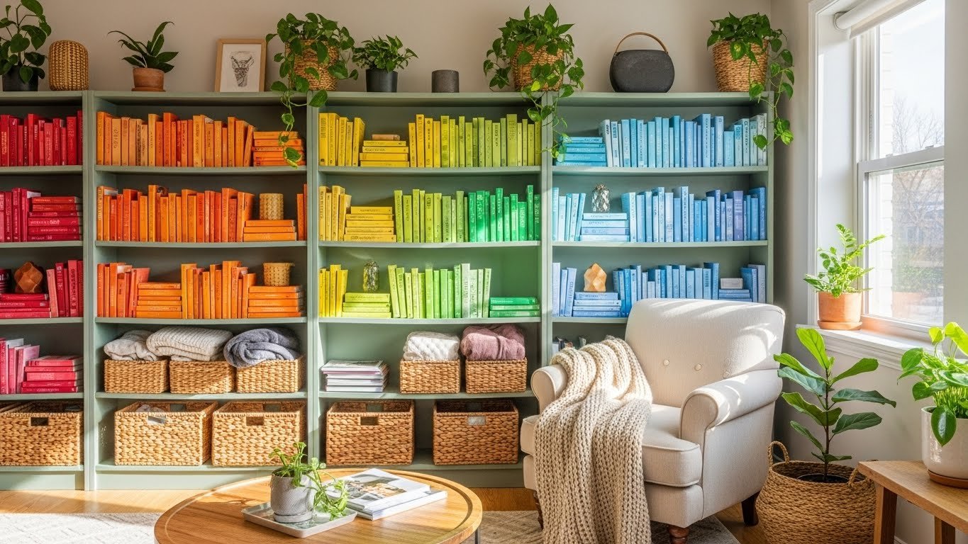 24 Colorful Bookshelf Ideas That Brighten Any Room