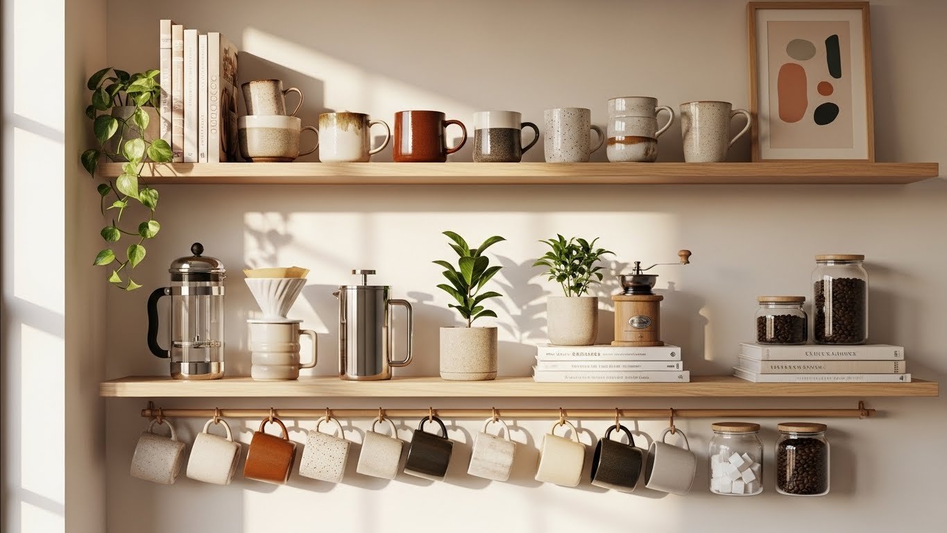 24 Coffee Shelf Decor Ideas That Add Style & Convenience