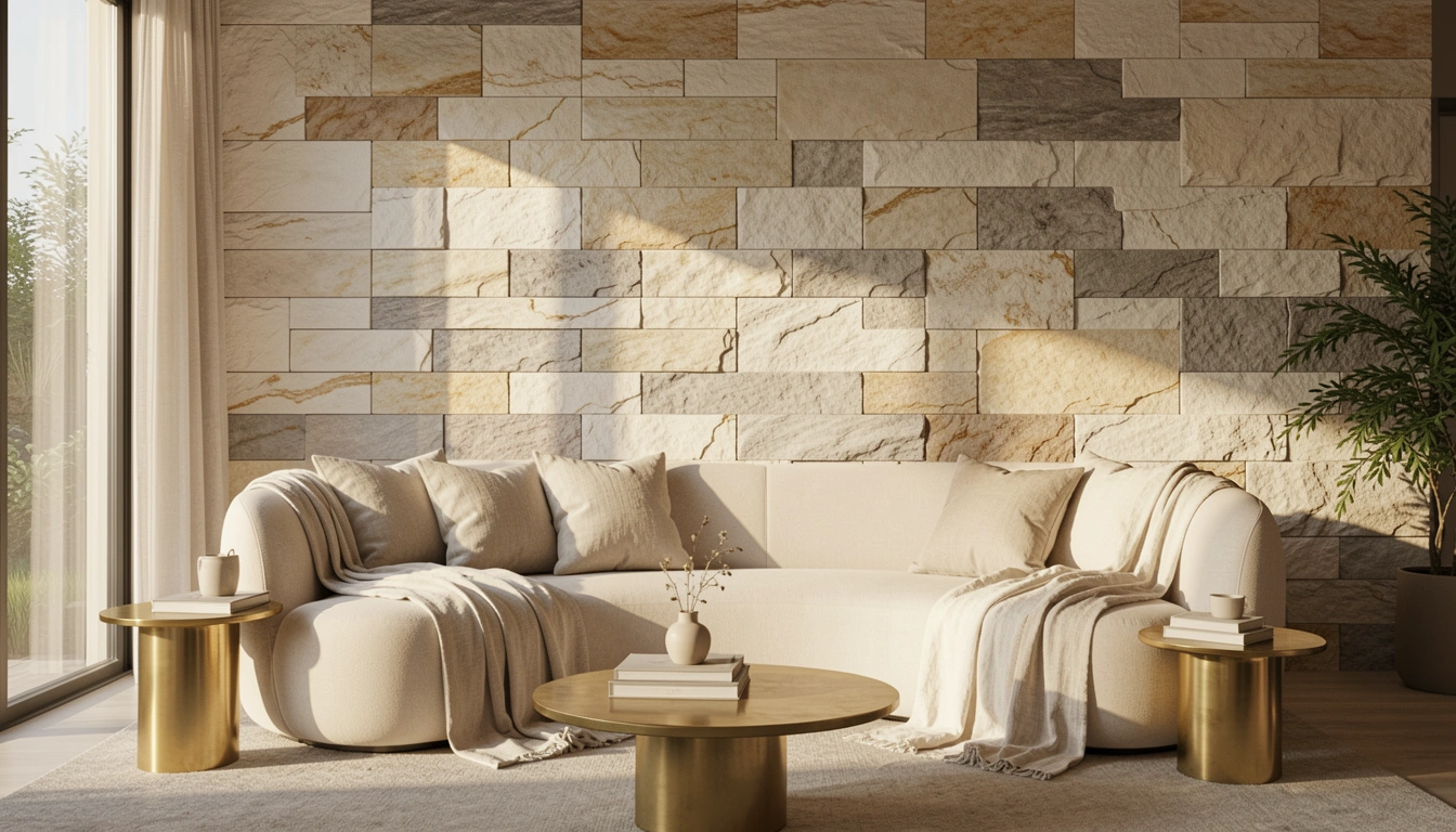 27 Natural Stone Living Room Ideas That Add Luxury & Texture