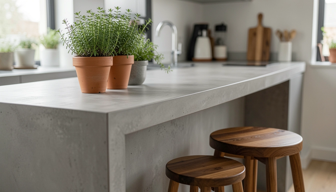 13 Sleek Concrete Kitchen Counters Ideas