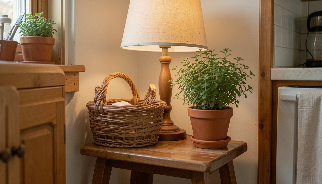 15 Cozy Kitchen Corner Decor Ideas with Lamp