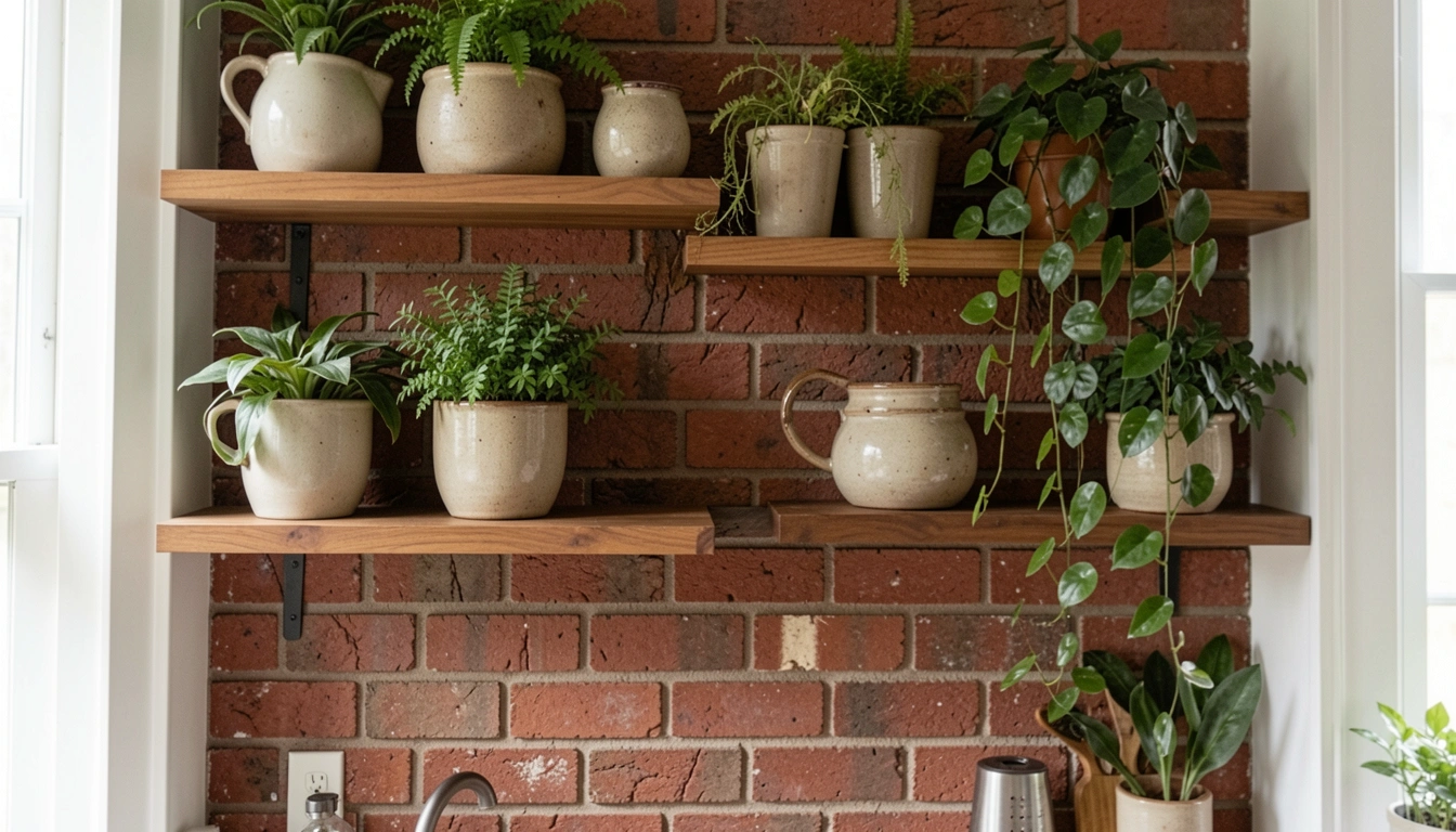 13 Warm Red Brick Kitchen Decor Ideas