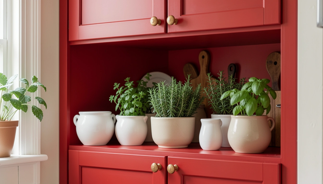 17 Stylish Red Kitchen Cabinets Decor Ideas