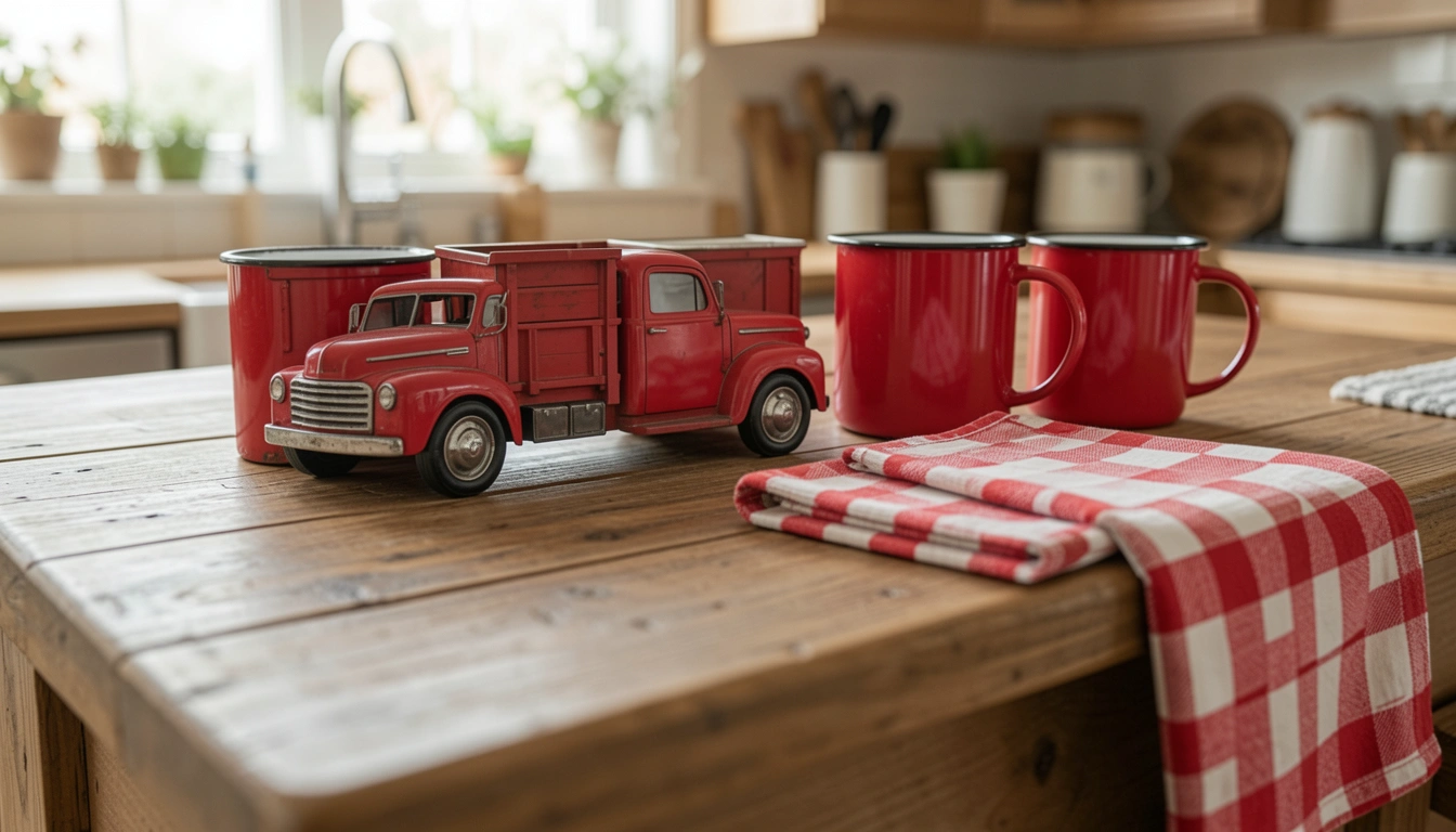23 Fun Red Truck Kitchen Decor Ideas to Copy