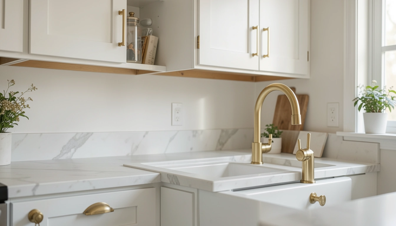 7 Glam White Gold Kitchen Decor Ideas