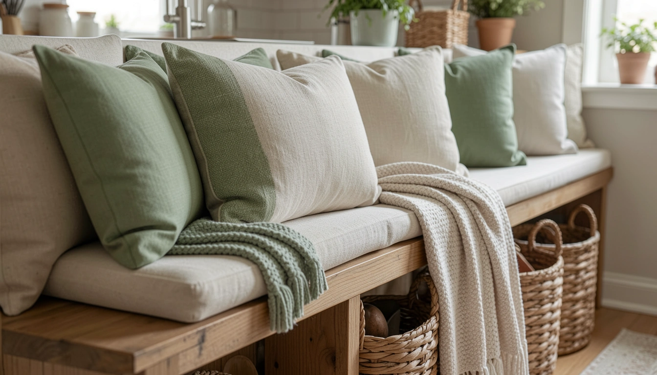 10 Cozy Kitchen Island Bench Decor Ideas