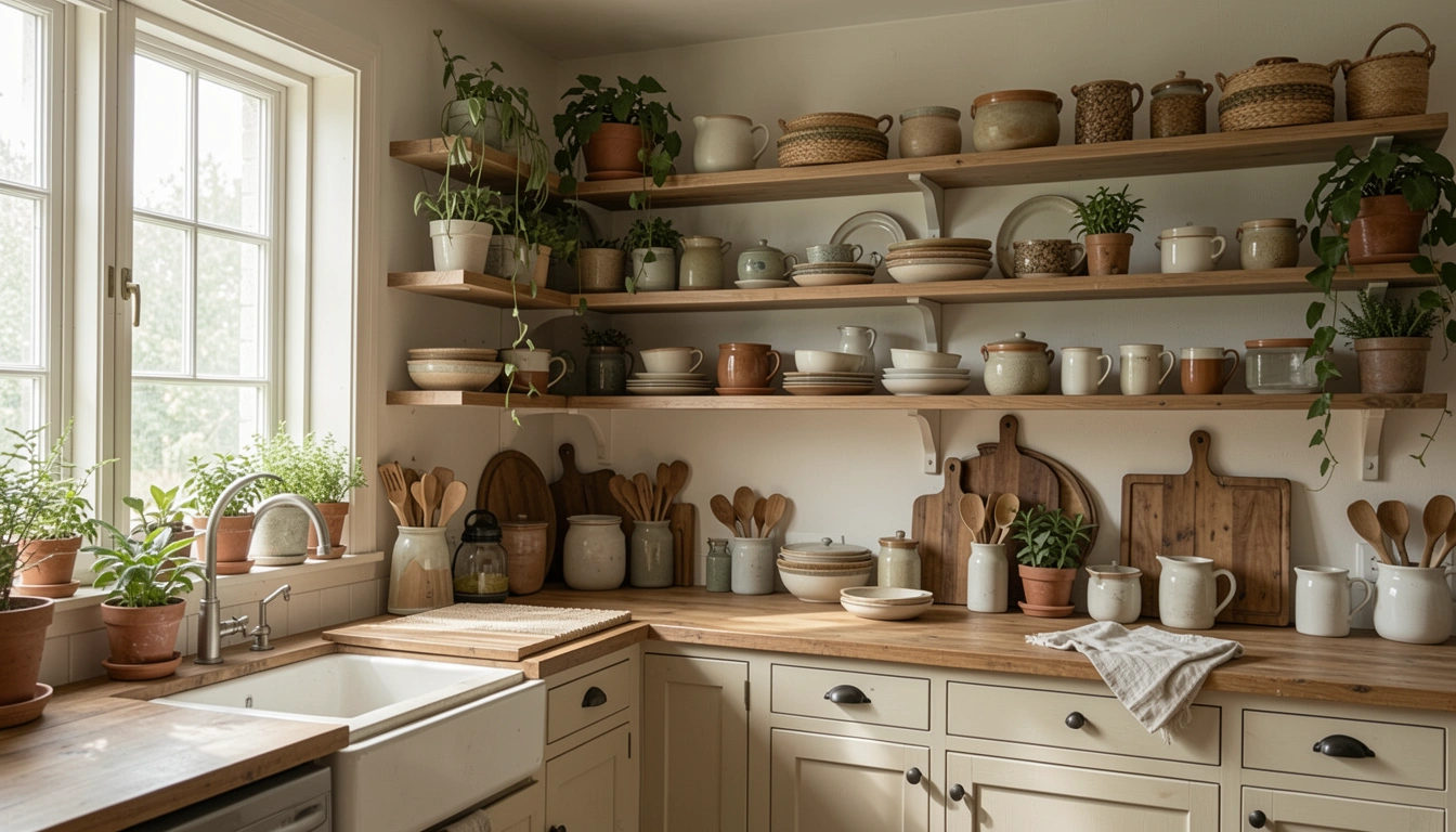 How to Style Kitchen Shelves