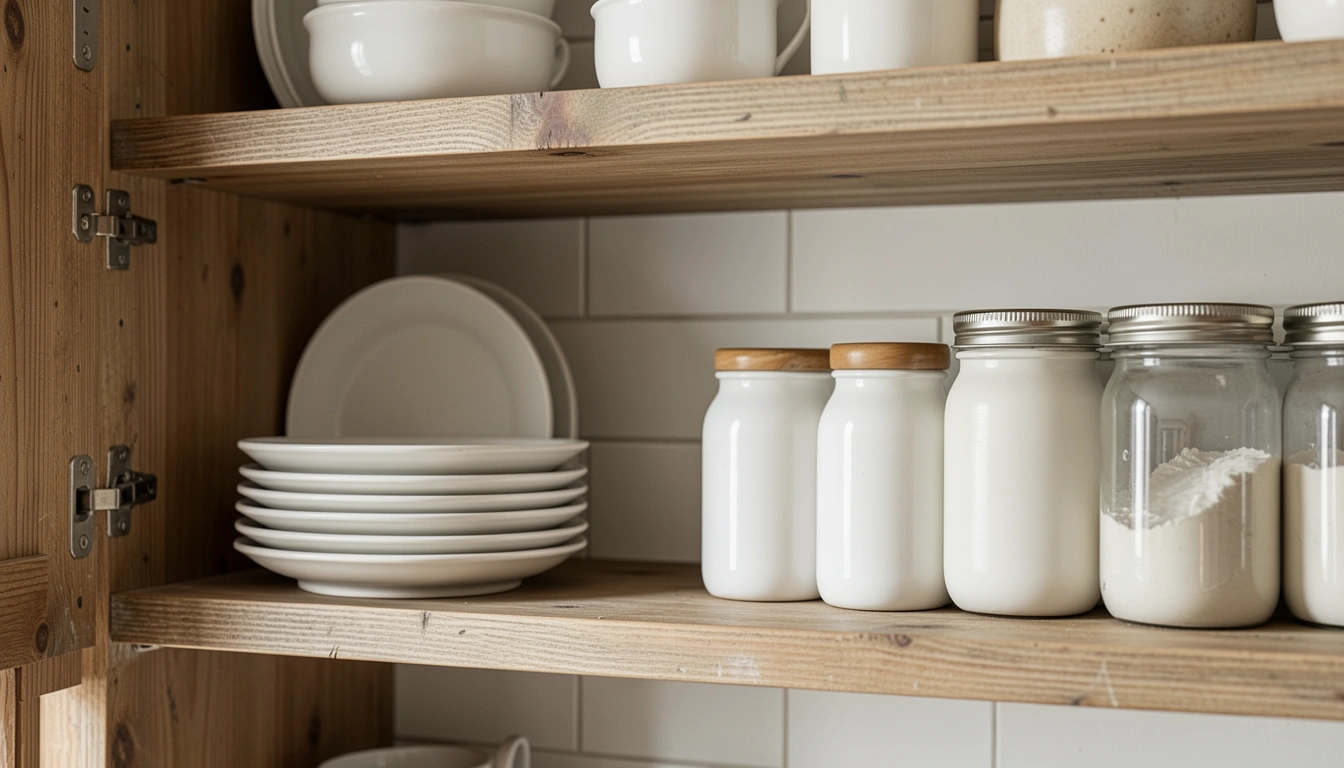 10 Cozy Farmhouse Kitchen Shelving Ideas