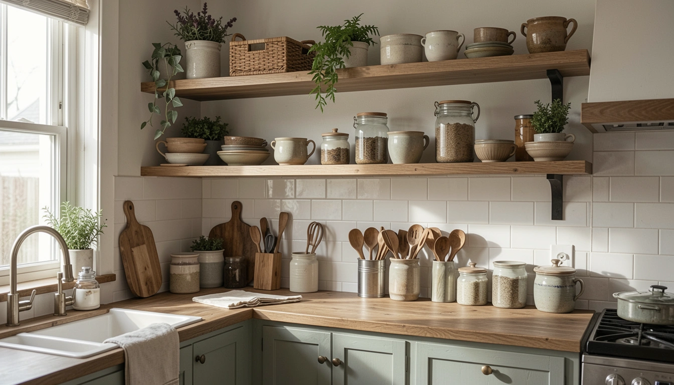 How to Decorate Kitchen Shelves